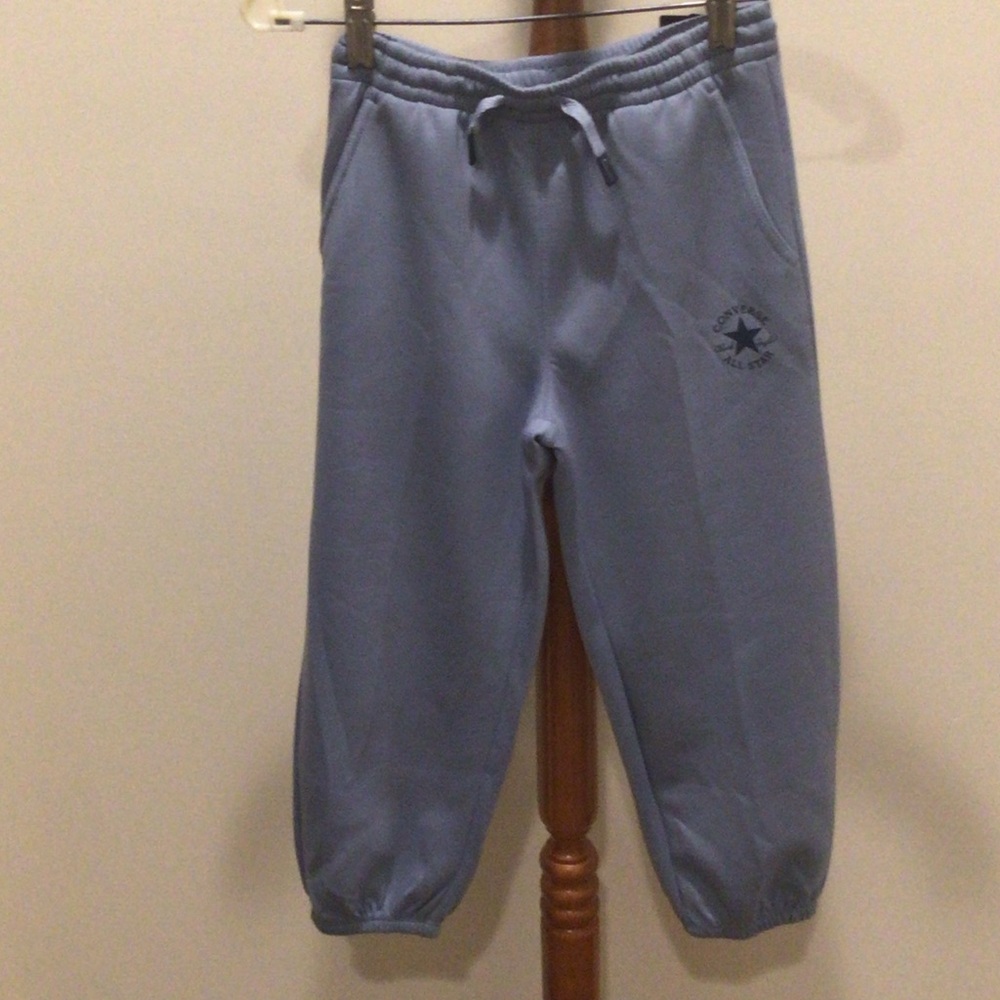 Converse Kids gray/blue sweatpants girls xs